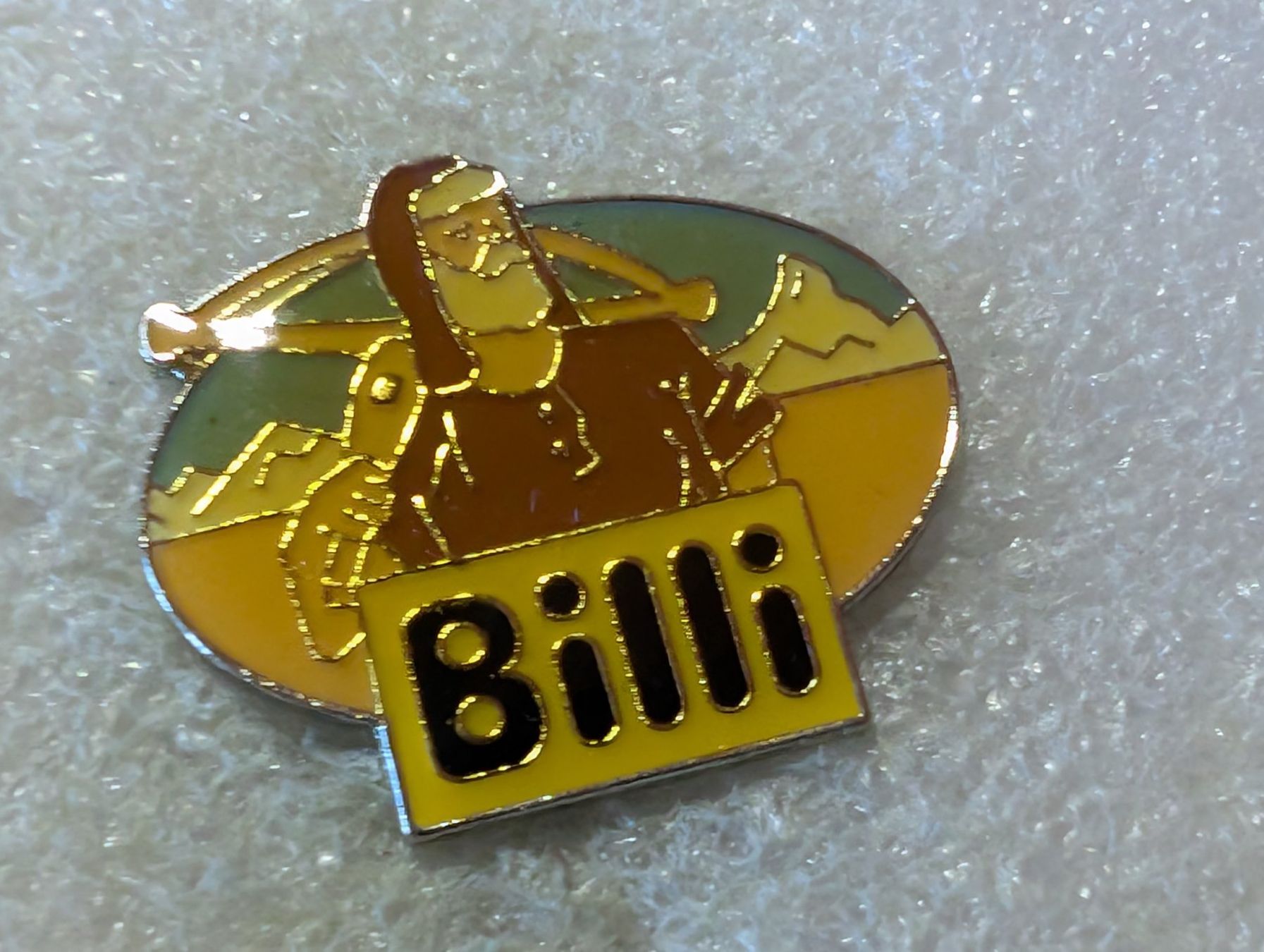 Placchette & Badge: Ansteckpin 186: Billi – Usato da Oppligen venduto da Pin-Fall-Shop