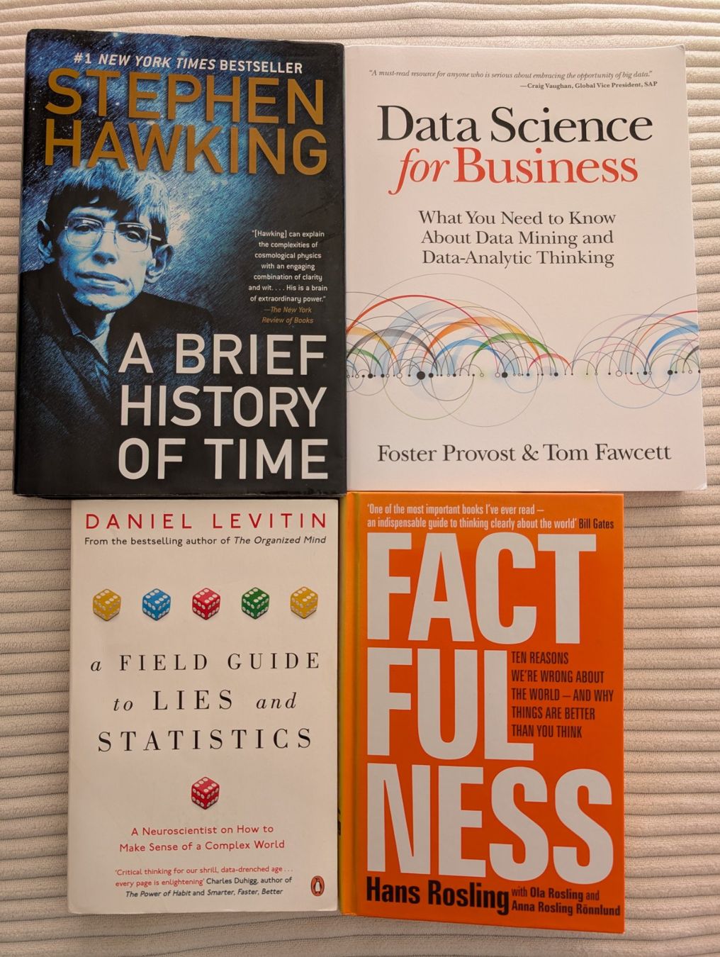 Libri: 4 books - Data & Science - Factfulness - Stephen Hawking – Usato da Montreux venduto da mad_z9lj