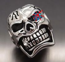 TOTENKOPF RING ** FINGERRING ** NEU ** GRÖSSE 10 **