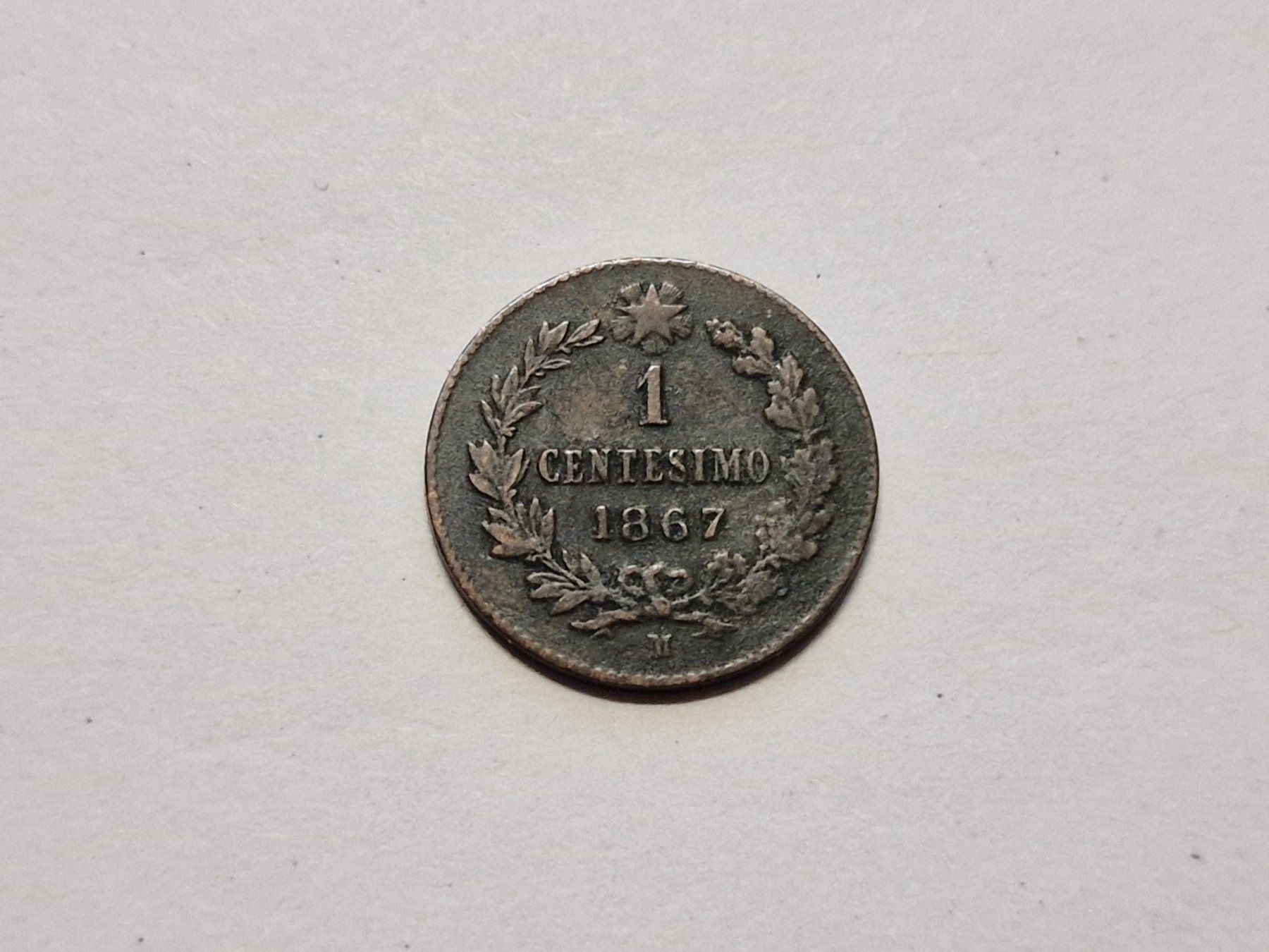 Alle Münzen: Italien 1- Centesimo 1867. – Gebraucht aus Zürich von Moreira01 3