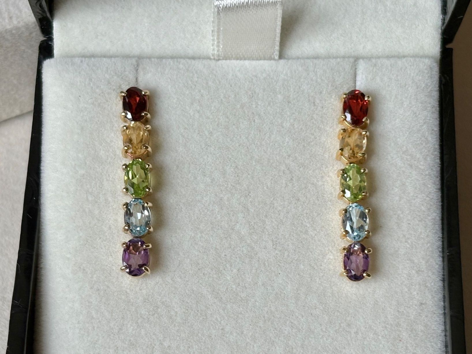 Boucles d'oreille: Multiedelsteinen Ohrringe, Silber vergoldet – Neuf (Voir description) à Brugg AG par lau_9rvy 2