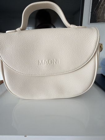 Handtasche Maoni beige mit Tragegriff neuwertig