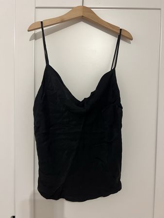 schwarzes satin Top, Zara