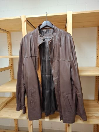 Elegante Lederjacke Herren braun Grösse 64