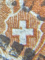 Znr 66E Farbfleck in Kreuz Top Abart