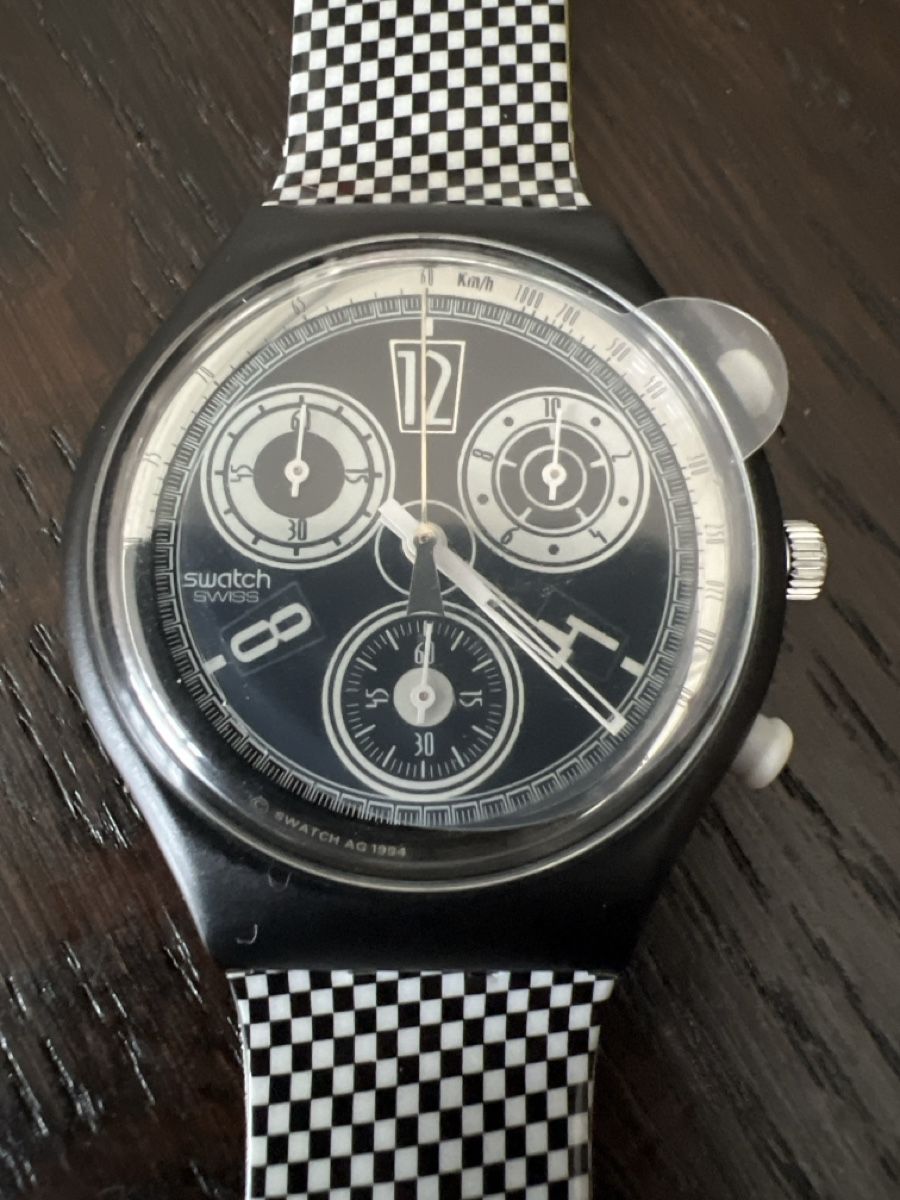 Swatch Orologi: Swatch Chrono (SCB116) Chess – Nuovo e nell'imballaggio originale da Künten venduto da Spike17 1