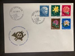 Schweiz 1968 Sonderstempel Genève Mondiaux Satz PJ 1964