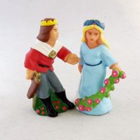 Dornröschen und Märchen Prinz, 6,5cm, Fischer, neu
