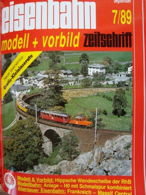 Riviste & Magazine: Eisenbahn Zeitschrift modell + vorbild, 7/89 September – Usato da Thun venduto da Abigboss