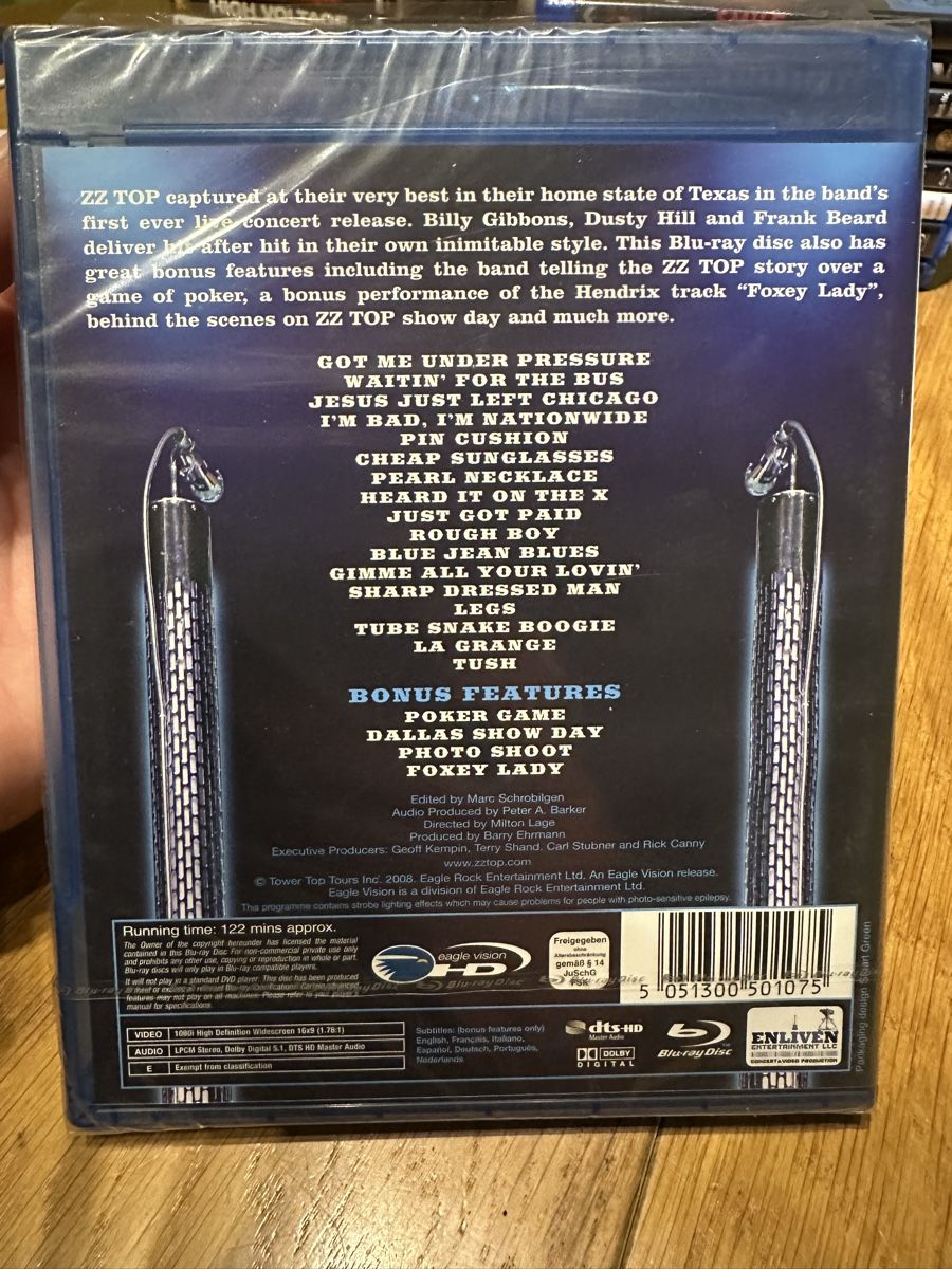 Tutti i DVDs: ZZ Top live from Texas, OVP, Bluray – Nuovo e nell'imballaggio originale da Benken ZH venduto da Audi-erich 1
