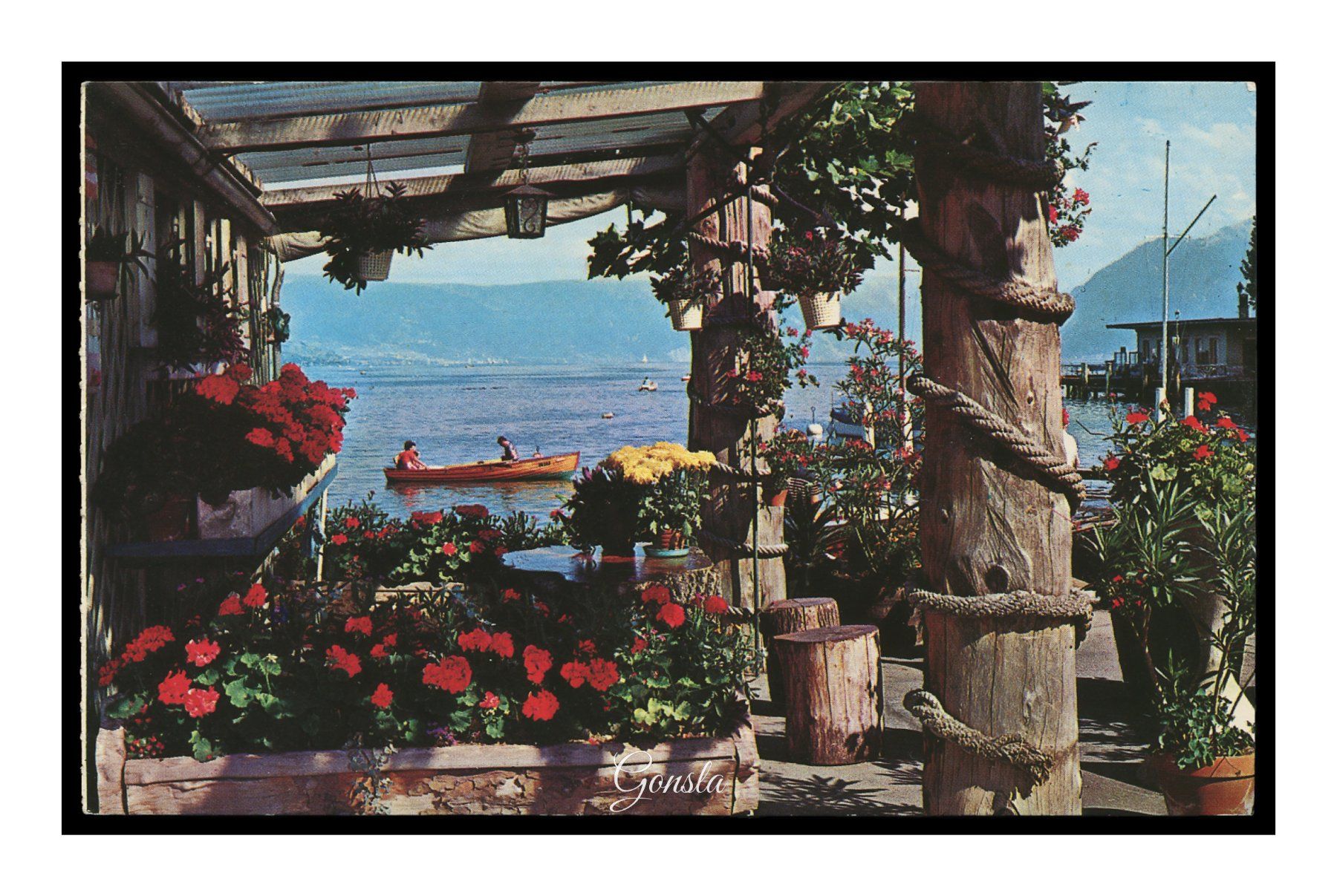Ansichtskarten: LAC LÉMAN - 1960 "Vue pittoresque" – Gebraucht aus Onex von gonsla01