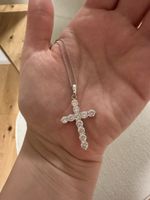 Elegante Halskette mit Kreuz Anhänger, Top Zustand!