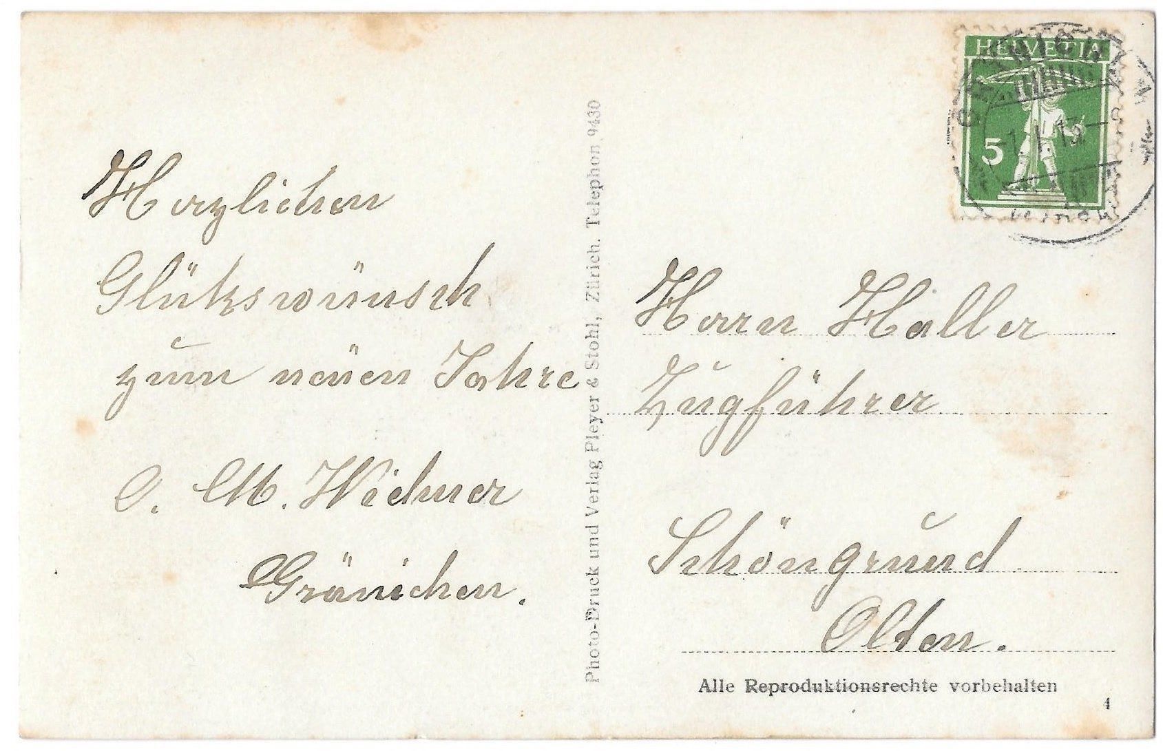 Cartoline postali: Gränichen Haus Widmer Privataufnahme – Usato da Olten venduto da clotaldi 1