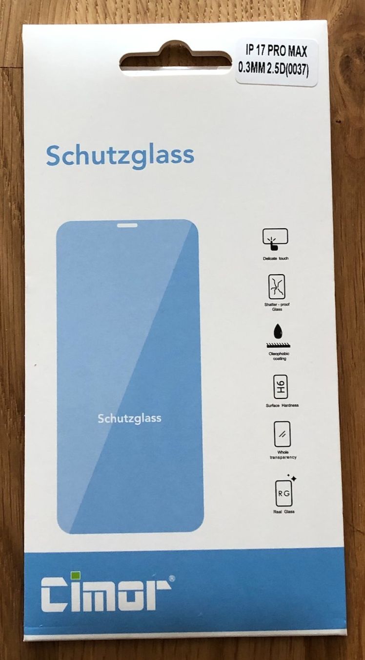 Apple Telefoni cellulari / Smartphones: Iphone 17 Pro Max Panzer Folie – Nuovo e nell'imballaggio originale da Aarau venduto da Billa007