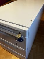 Schubladenstock weiss, 4 Schubladen, abschliessbar