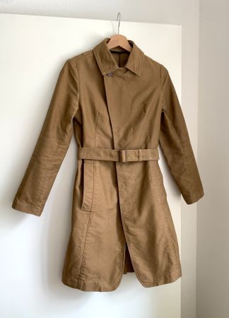 Pas de Calais heavy camel cotton trenchcoat | xs/s