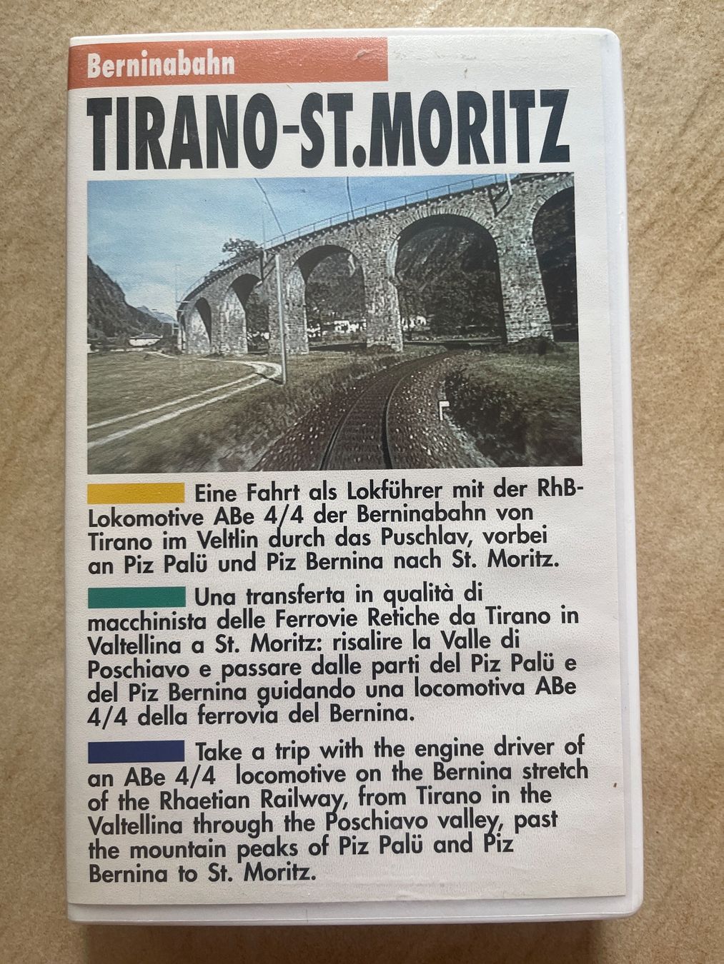 Tutti i VHS: Sammlung VHS SBB CFF FFS - Tirano-St-Moritz Berninabahn – Usato da Vernayaz venduto da Darkfrost