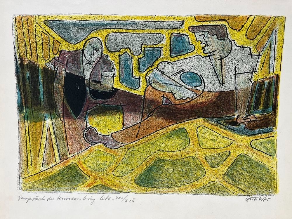 Grafica & Litografie: FRITZ BÜTIKOFER LITHOGRAPHIE SIGNIERT NUMMERIERT – Usato da Gersau venduto da grafik-kunst