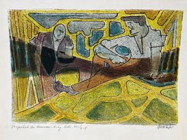 FRITZ BÜTIKOFER LITHOGRAPHIE SIGNIERT NUMMERIERT