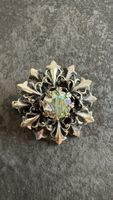 Broche vintage argentée avec cristal scintillant ✨❄️