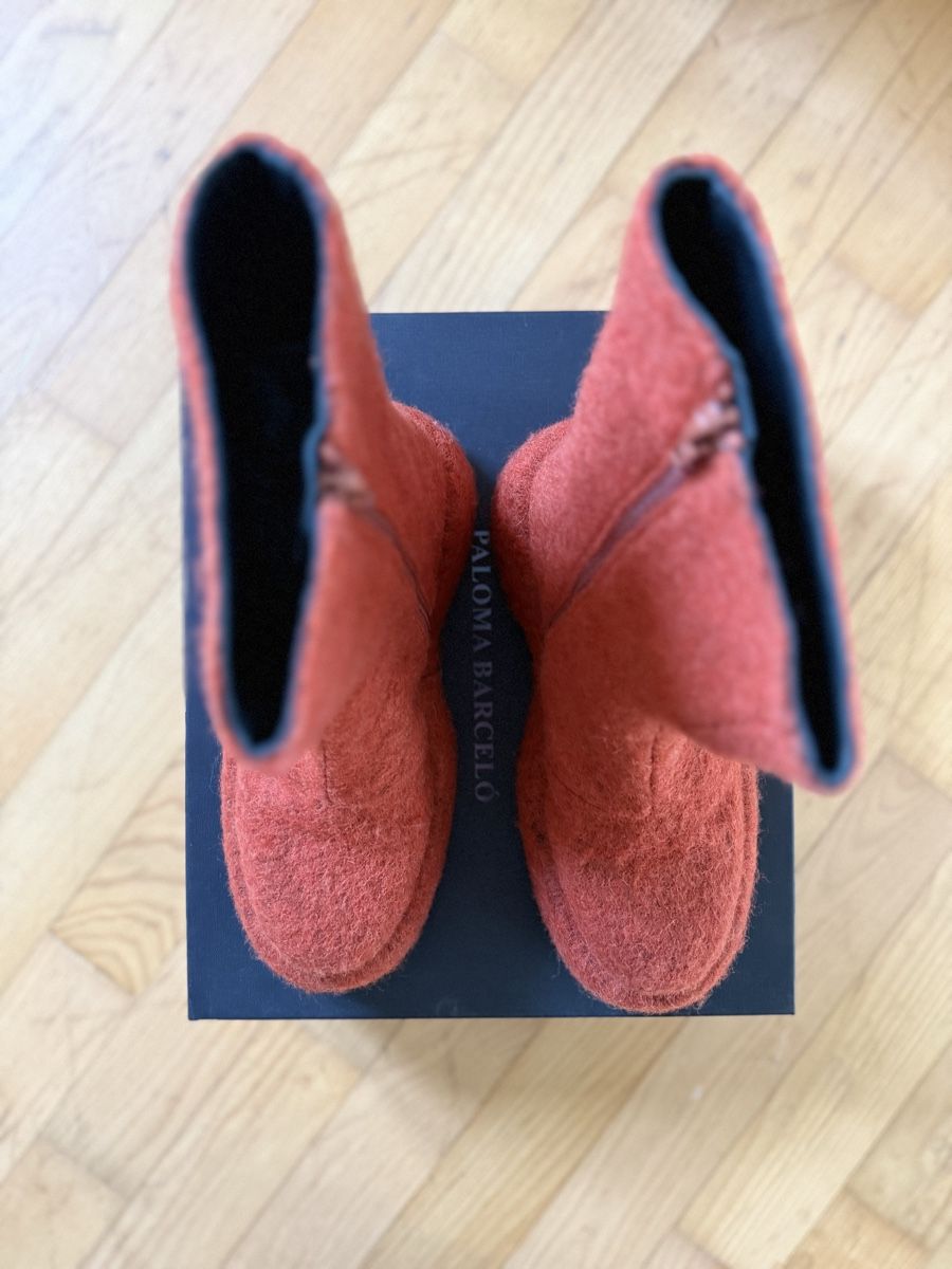 Chaussures femmes: Paloma Barceló Boots Orange Felt/Wool - Leather - 36 – Neuf (Voir description) à Minusio par DeFringues 1