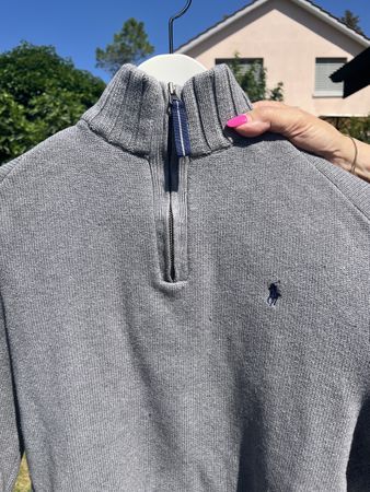 Polo Pullover grau Grösse M