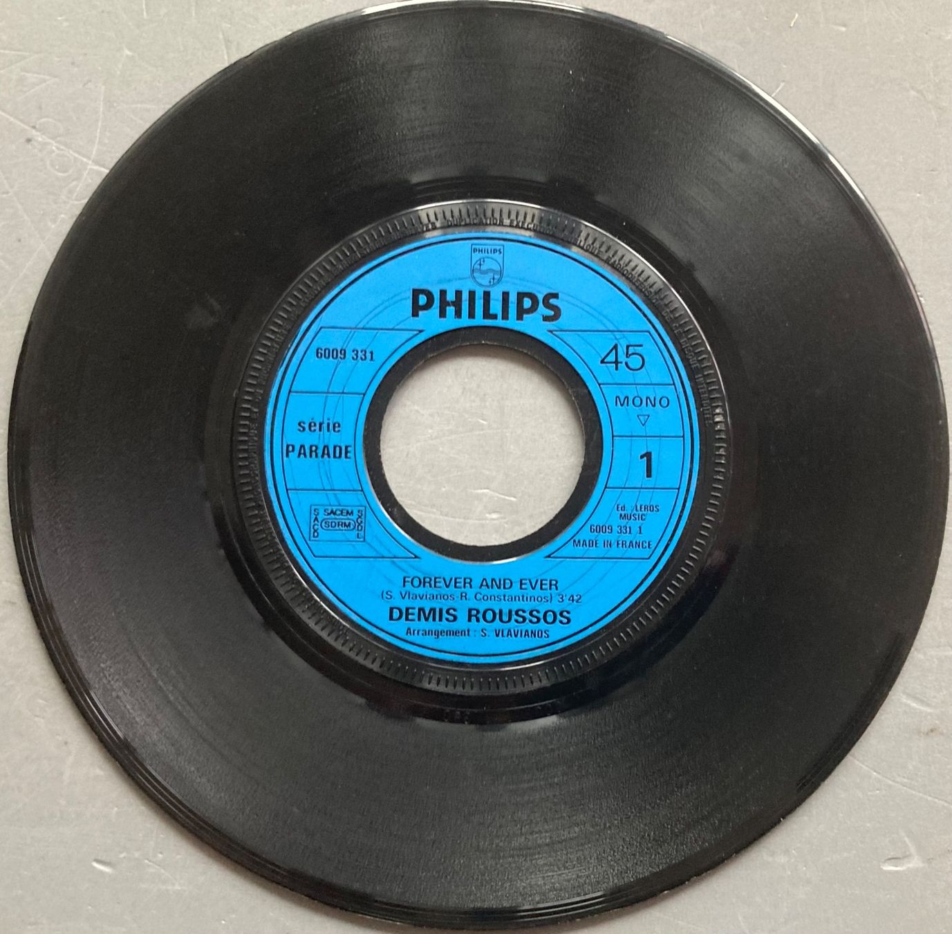 Vinyles: DEMIS ROUSSOS - FOREVER AND EVER – D'occasion à Poliez-Pittet par Newtown-Records
