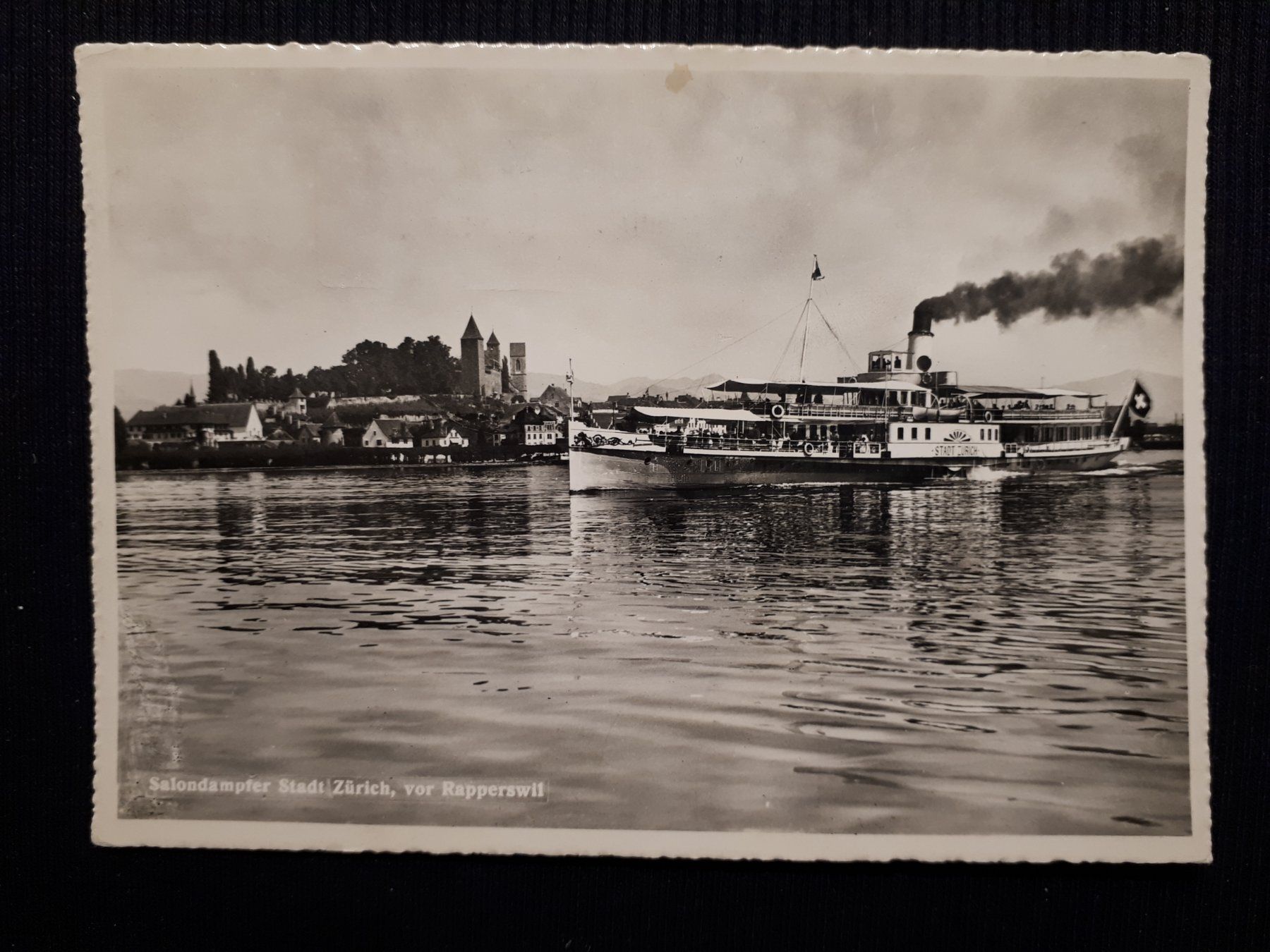 Cartoline postali: . DAMPSCHIFF VOR RAPPERSWIL 1948 – Usato da Ponto Valentino venduto da giorgia06