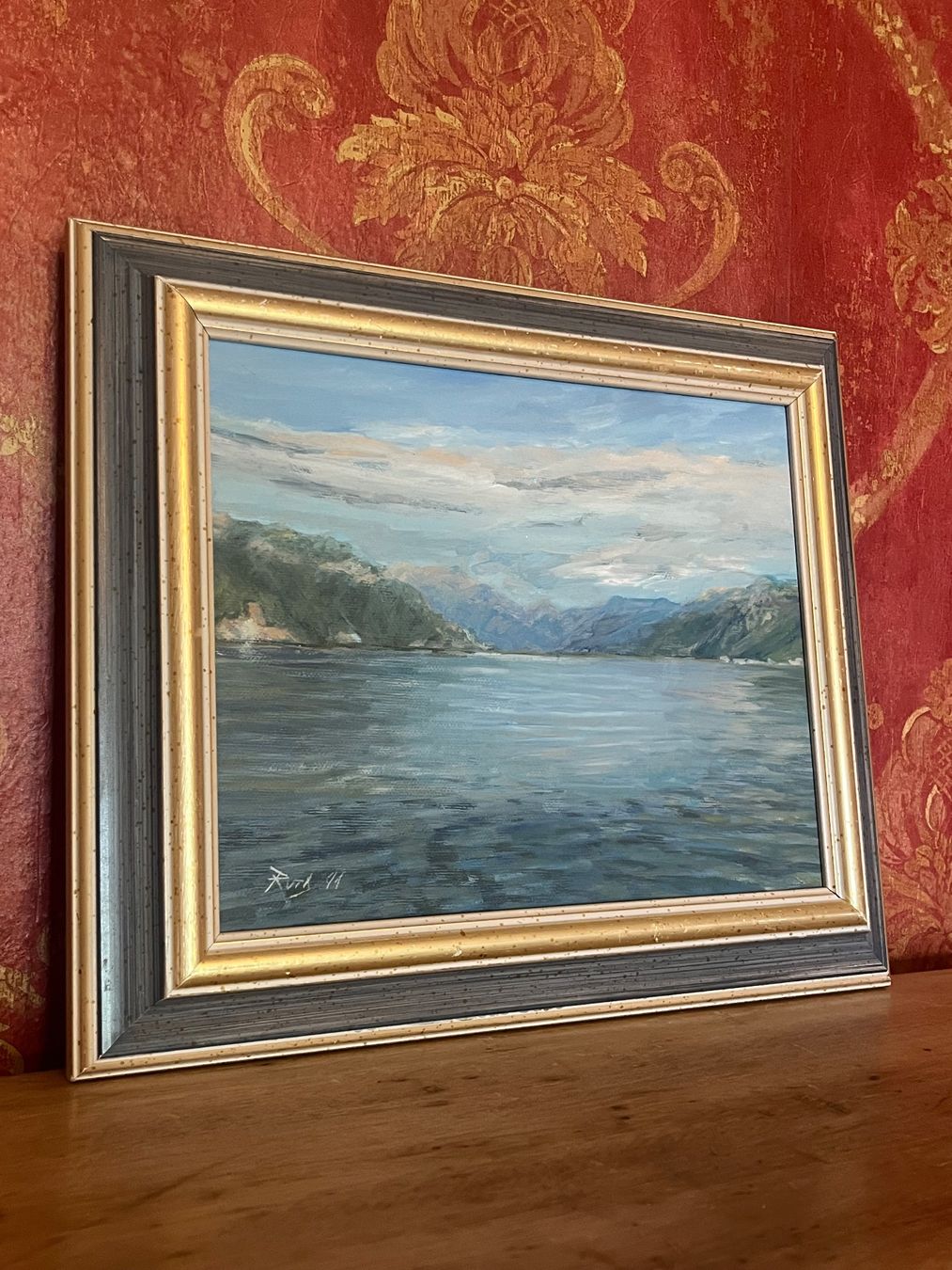 Dipinti: Tableau Paysage Lac et Montagnes – Usato da GENEVE venduto da hehakasapa 2