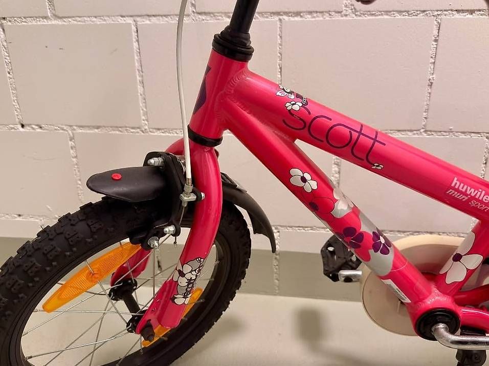 Scott Biciclette: Kinderfahrrad SCOTT 16 Zoll  mit Stützrädern – Usato da Matzendorf venduto da sas_skl6 1