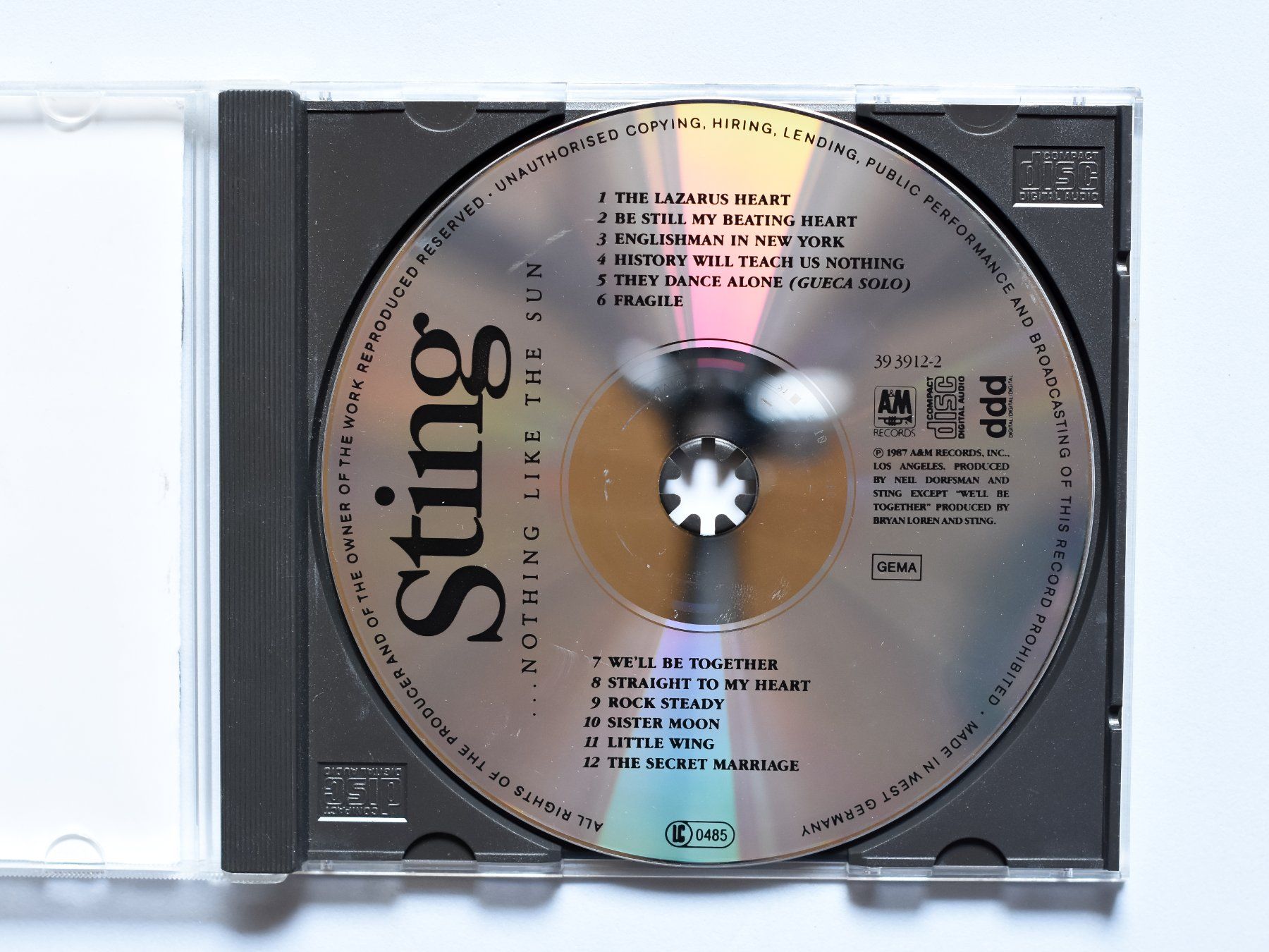 CD: Sting – Nothing Like the Sun – Usato da Belmont-sur-Yverdon venduto da ag97 1