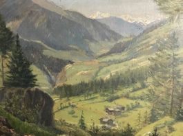 Traumhaftes Ölgemälde aus dem Jahr 1894 unleserlich signiert