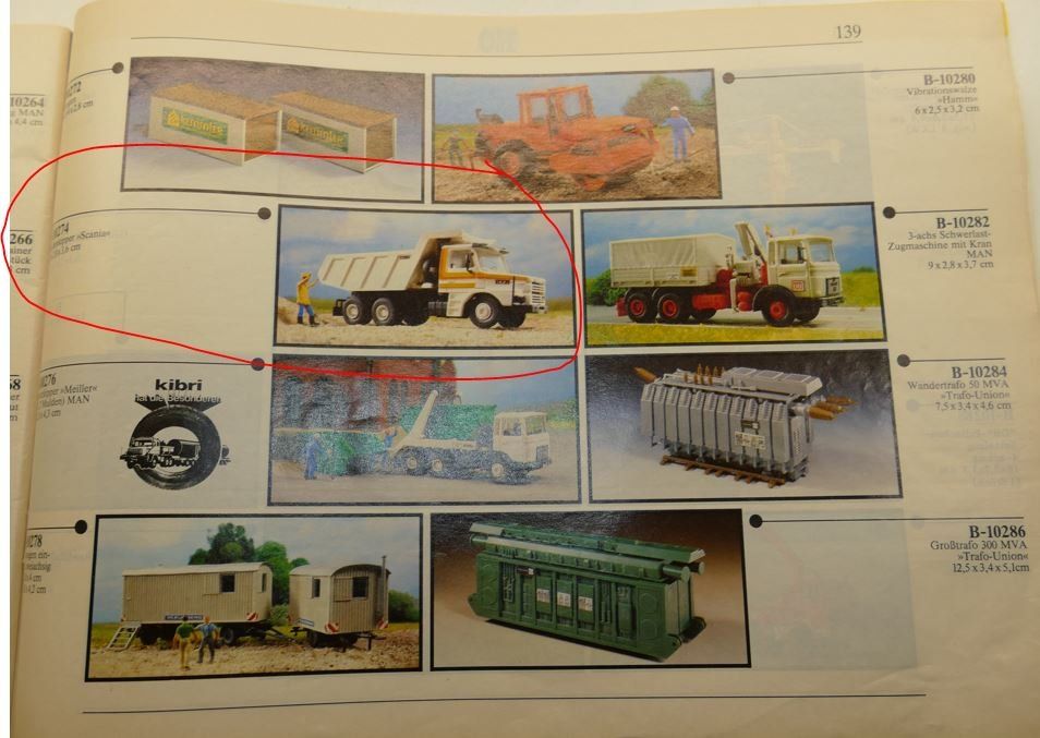 Kibri Modellini d'auto: Kibri H0: Scania Muldenkipper – Usato da Niederhasli venduto da rail-duerst 7