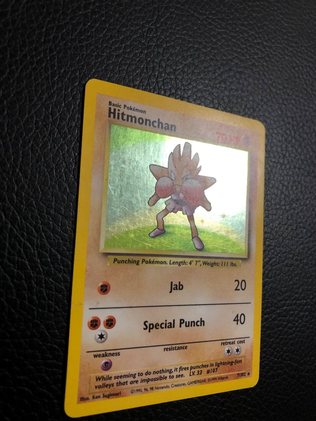 Pokémon Carte collezionabili: 1999 Base Set Hitmonchan Holo 7/102 Ab 1 – Usato da Paradiso venduto da Pkmn10 2