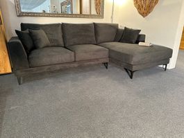 Sofa GINO Stoff Aston schwarz 258 x 184 cm