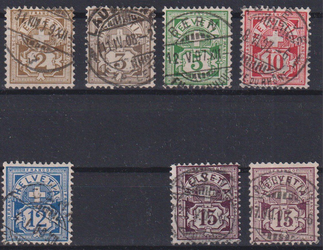 Alle Briefmarken: F12) Ziffermuster 80 - 85, 85A, sehe Scan – Gebraucht aus Claro von Chanty7
