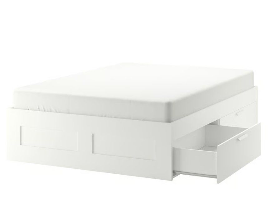 Ikea Letti: IKEA Brimnes Bettgestell mit Schubladen mit Matratze – Usato da Meilen venduto da Tingaling627 1