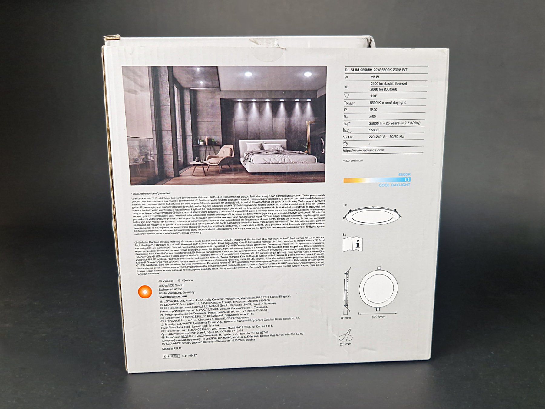 Lampadari & plafoniere: LEDVANCE Deckenlampe LED Downlight Slim 225mm – Nuovo (secondo la descrizione) da Basel venduto da Restwert_Basel 5