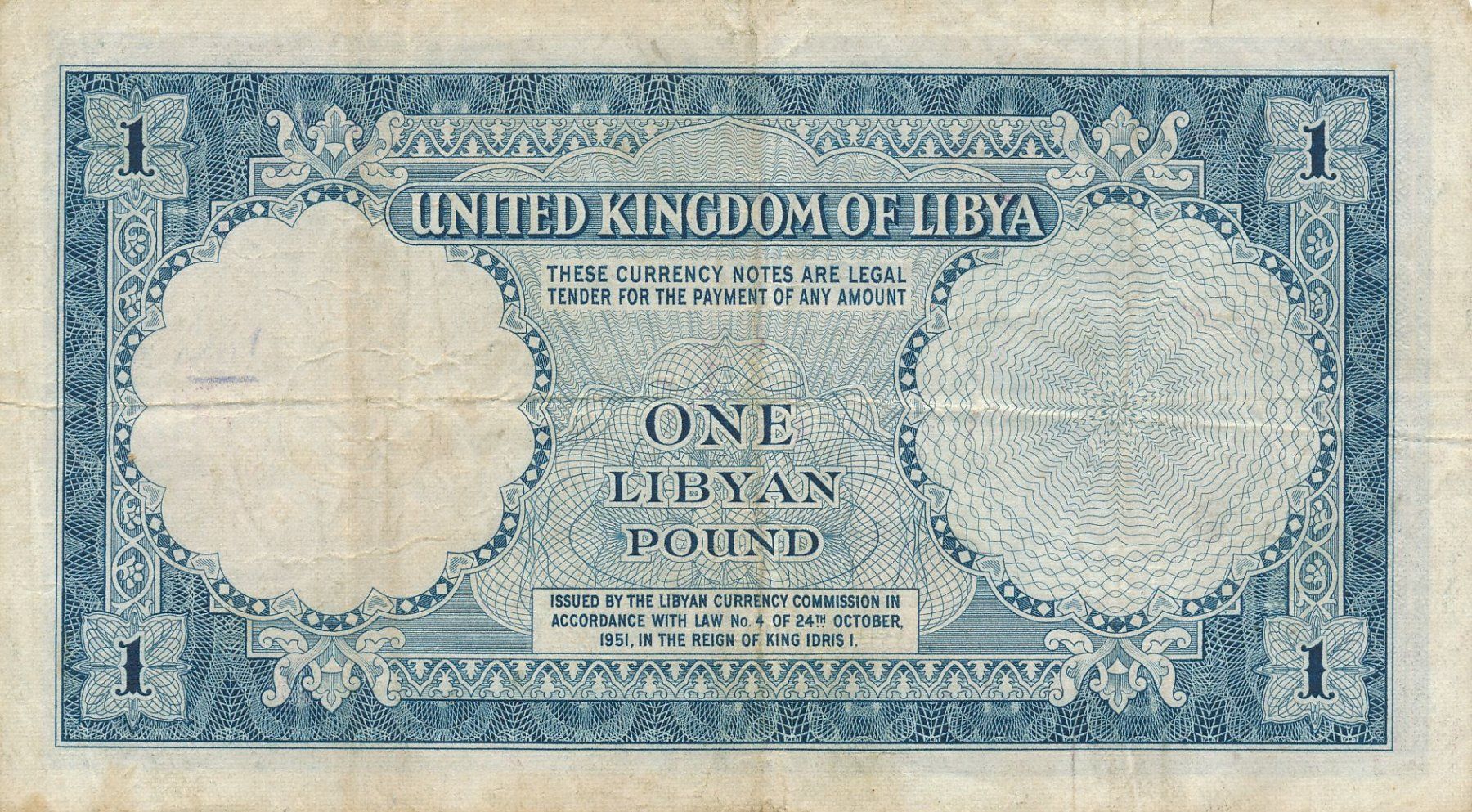 Banconote: Banknote Libyen 1 Pfund 1951 – Usato da Trasadingen venduto da Traadinger 1