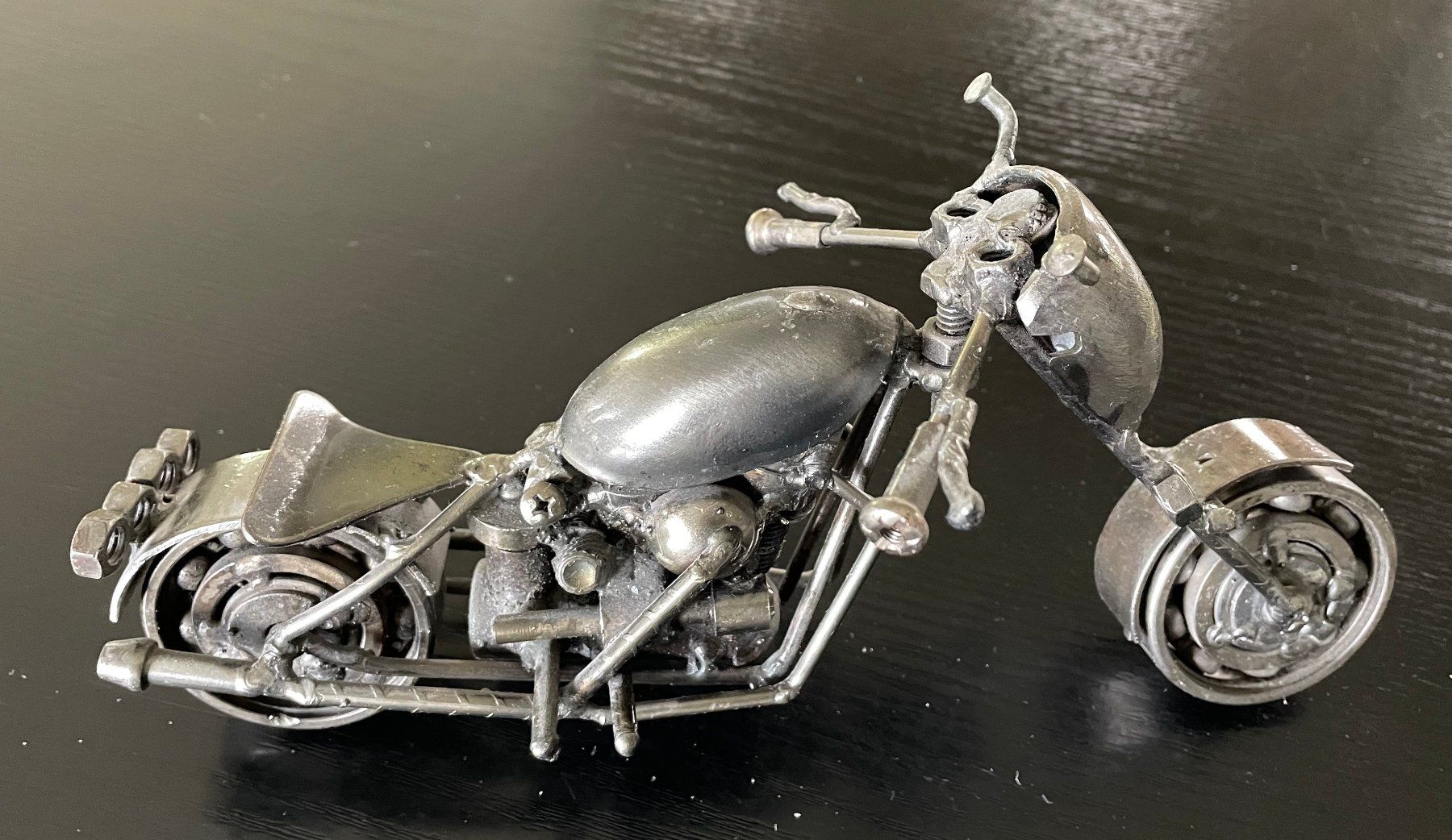 Young Wolf Metall Motorrad Modell - Retro Vintage Steampunk Deko Bronze