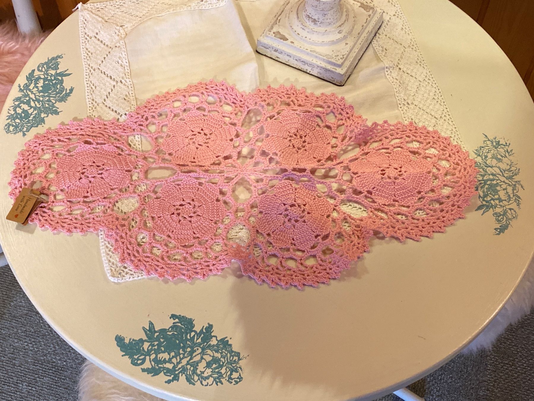 Tessuti: SPITZEN DECKE ROSA-VINTAGE – Nuovo e nell'imballaggio originale da Meienried venduto da ManuelaBoutique 4