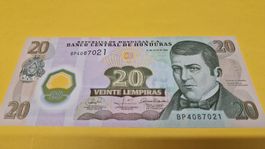 Honduras 20 Lempiras Banknote - Seltenes Sammlerstück!2008