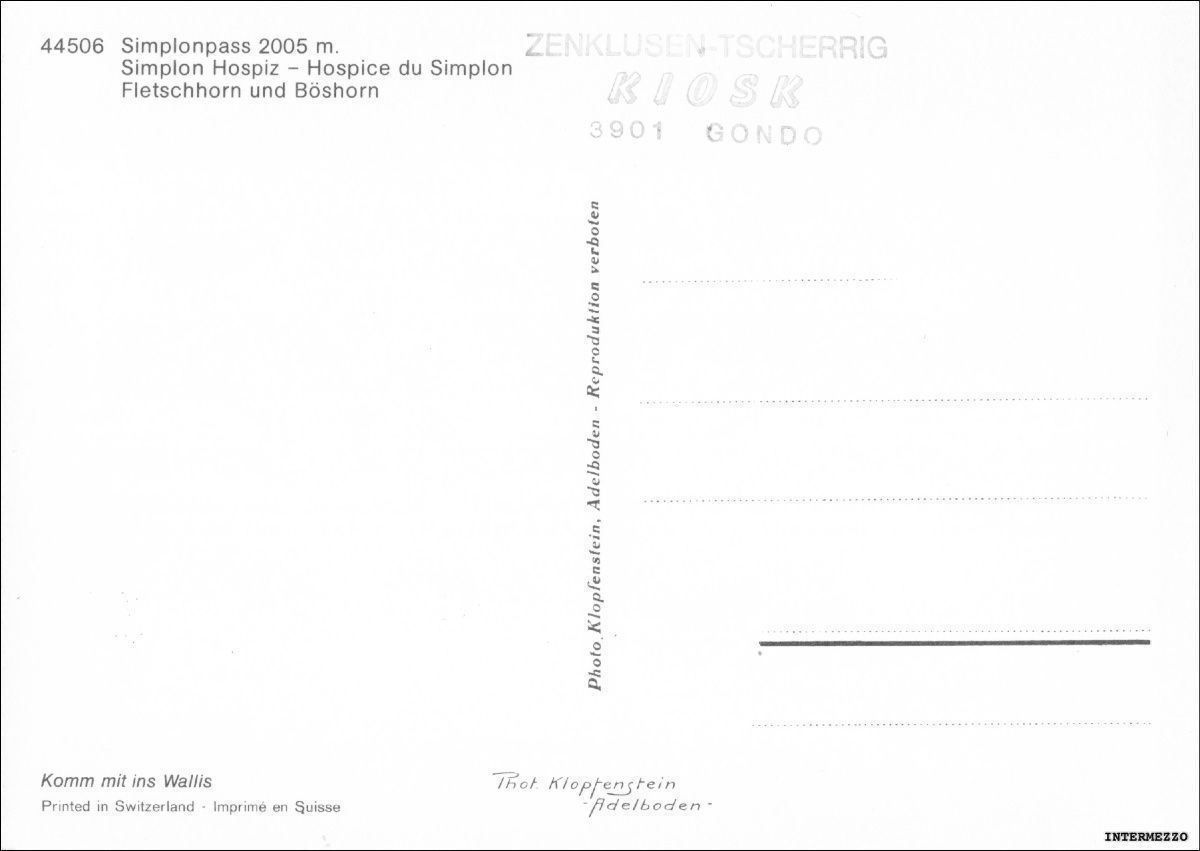 Ansichtskarten: Postauto // Simplon // Simplonpass – Gebraucht aus Basel von intermezzo12 1