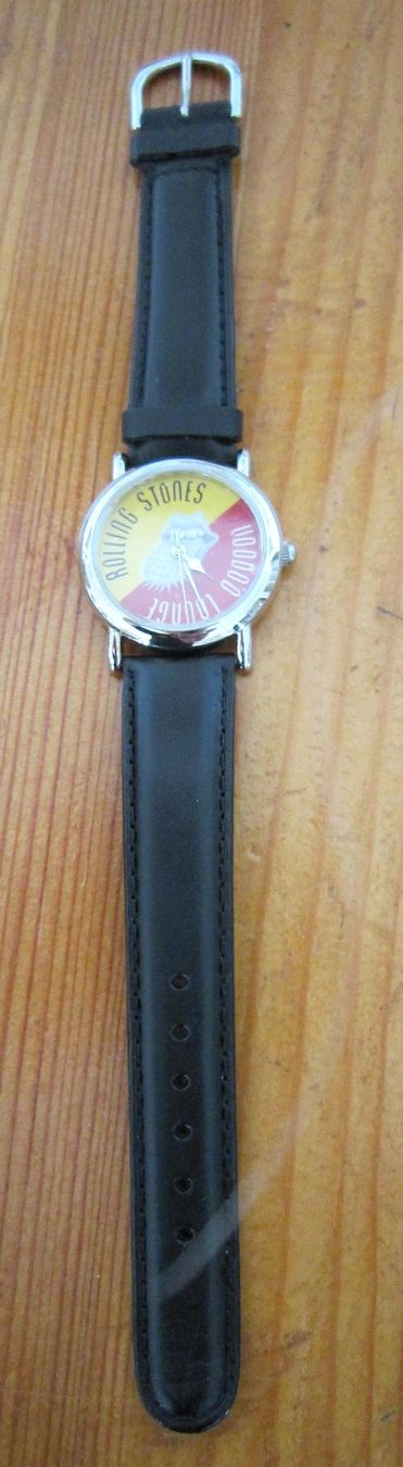 Orologi: Holzgittare mit  Rolling Stones Uhr – Nuovo e nell'imballaggio originale da Münsingen venduto da Rocking 5
