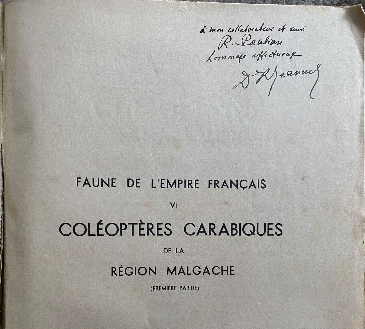 Libri: Coléoptères carabiques  malgaches 1946 – Usato da Petit-Lancy venduto da Hastala42 1