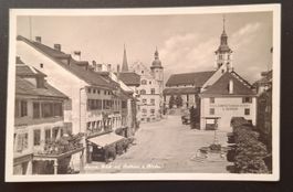 Ansichtskarte Sursee Rathaus u. Kirche 1930