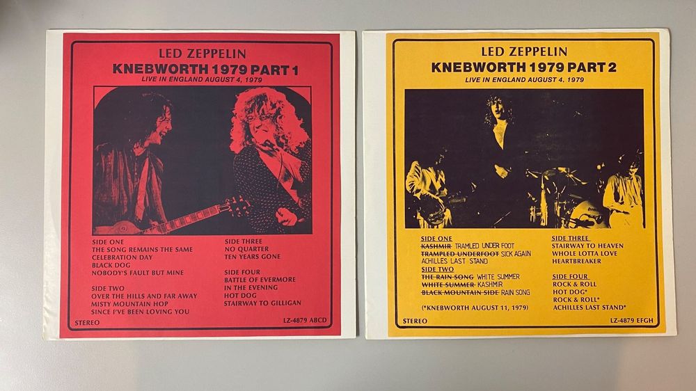 Led Zeppelin Knebworth 1979 Part 1 & Part 2 (4 LPSet) Kaufen auf Ricardo