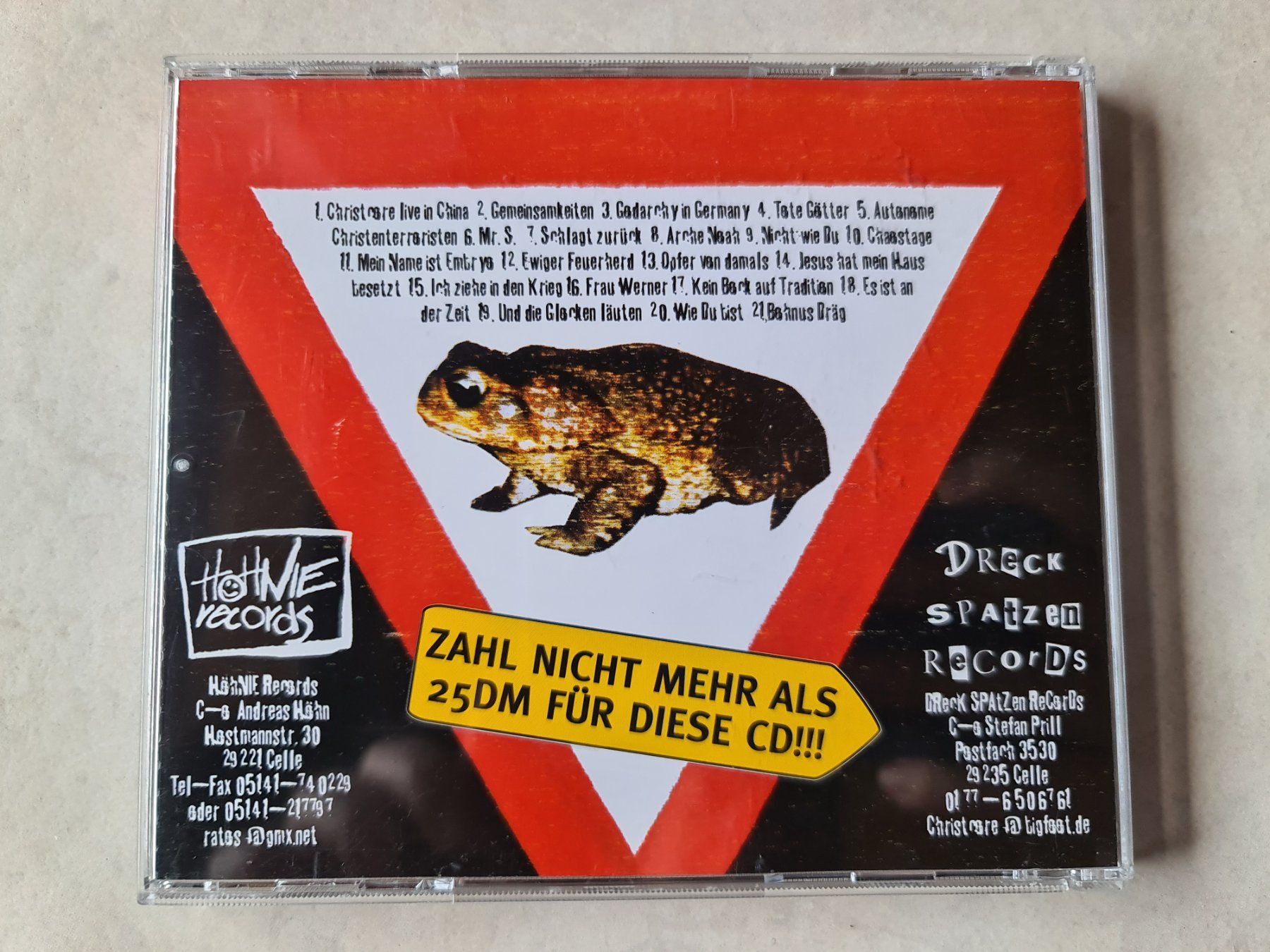 CD: Christcore - Vorsicht Krötenwanderung – Usato da Schneisingen venduto da backstore24 1