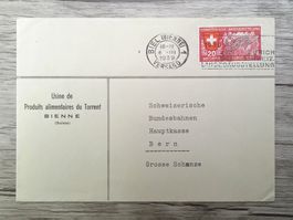 TR52 Enveloppe + Timbre Suisse 1939