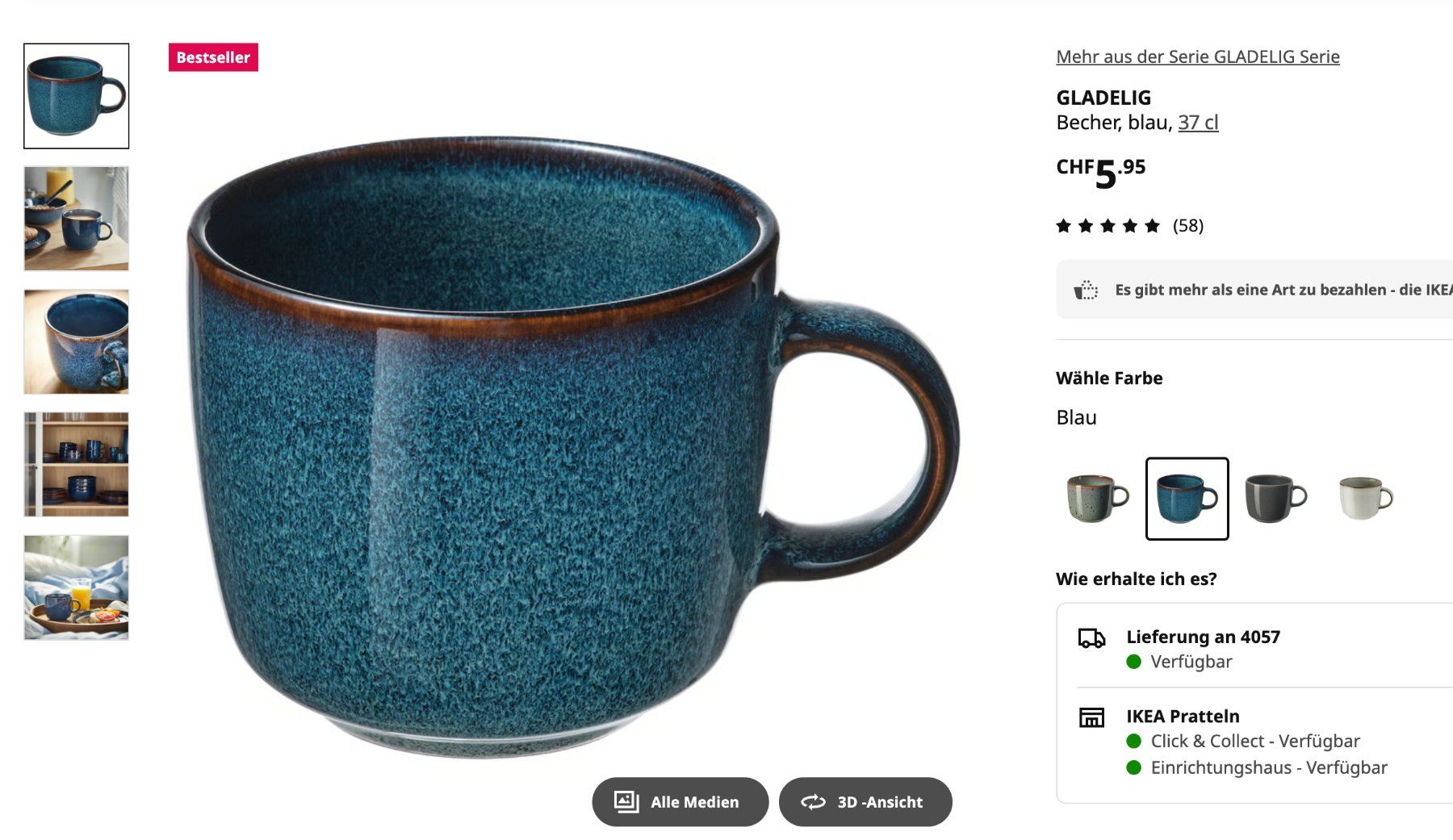 Ikea Tazze: Tasse GLADELIG - IKEA – Usato da Reinach BL venduto da meu_68d7 1